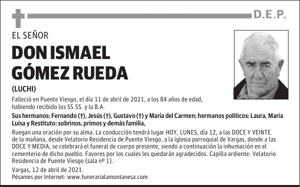 DON ISMAEL GÓMEZ RUEDA