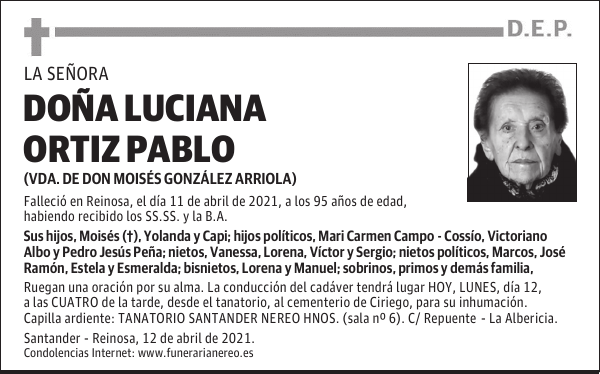 DOÑA LUCIANA ORTIZ PABLO