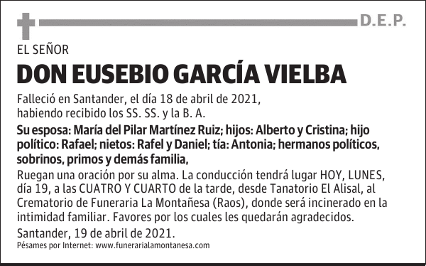 DON EUSEBIO GARCÍA VIELBA