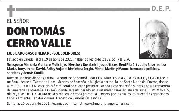 DON TOMÁS CERRO VALLE