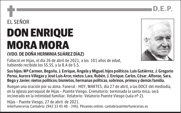 DON ENRIQUE MORA MORA