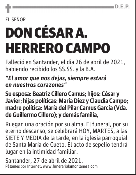 DON CÉSAR A. HERRERO CAMPO