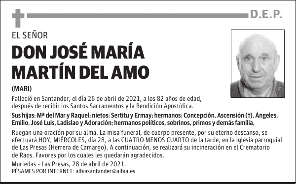 DON JOSÉ MARÍA MARTÍN DEL AMO