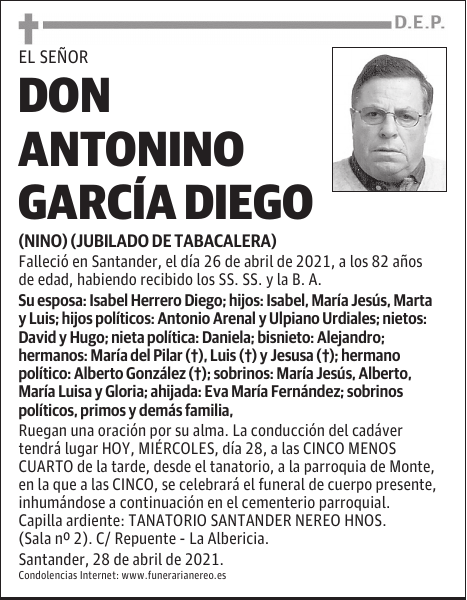 DON ANTONINO GARCÍA DIEGO