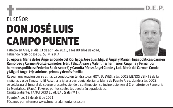 DON JOSÉ LUIS CAMPO PUENTE