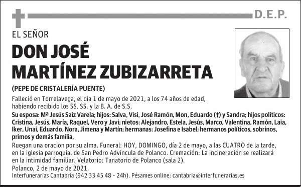 DON JOSÉ MARTÍNEZ ZUBIZARRETA