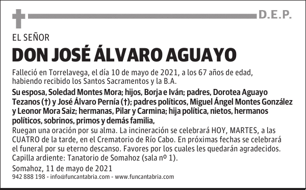 DON JOSÉ ÁLVARO AGUAYO