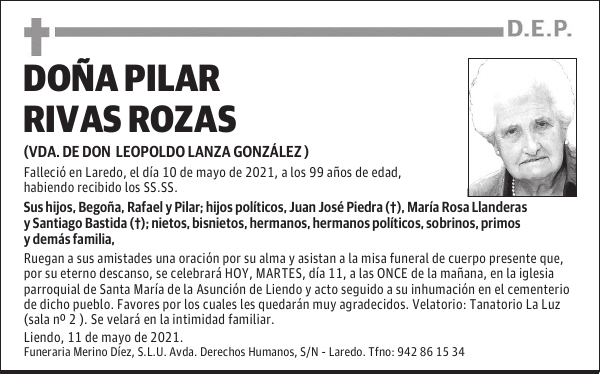 DOÑA PILAR RIVAS ROZAS