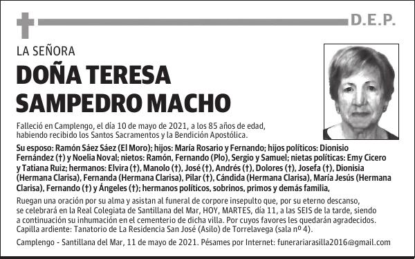 DOÑA TERESA SAMPEDRO MACHO