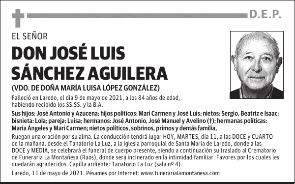 DON JOSÉ LUIS SÁNCHEZ AGUILERA