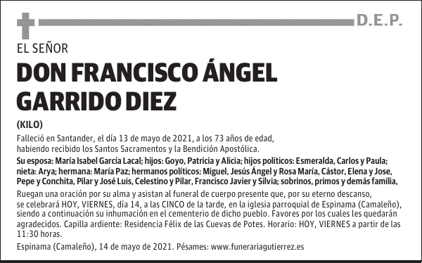 DON FRANCISCO ÁNGEL GARRIDO DIEZ