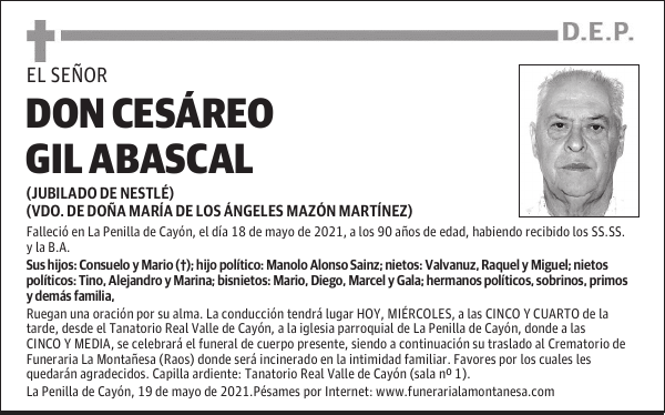 DON CESÁREO GIL ABASCAL