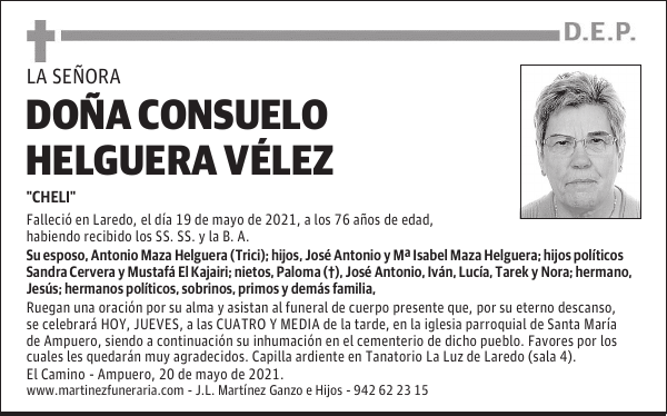 DOÑA CONSUELO HELGUERA VÉLEZ