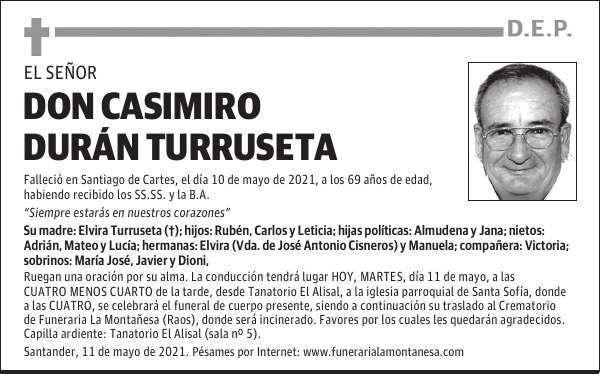 DON CASIMIRO DURÁN TURRUSETA