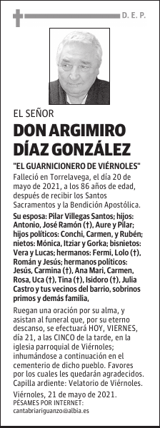 DON ARGIMIRO DÍAZ GONZÁLEZ