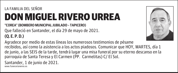 DON MIGUEL RIVERO URREA
