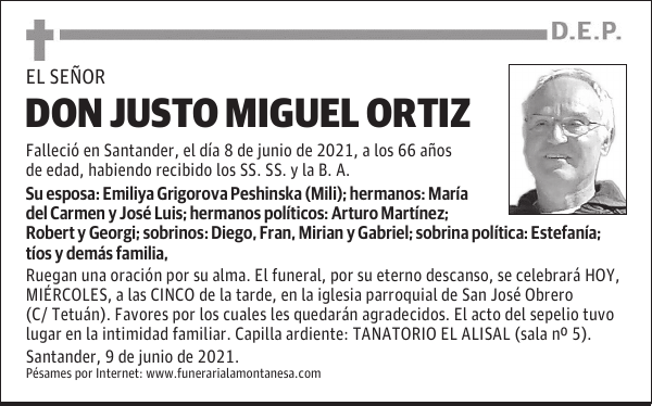 DON JUSTO MIGUEL ORTIZ