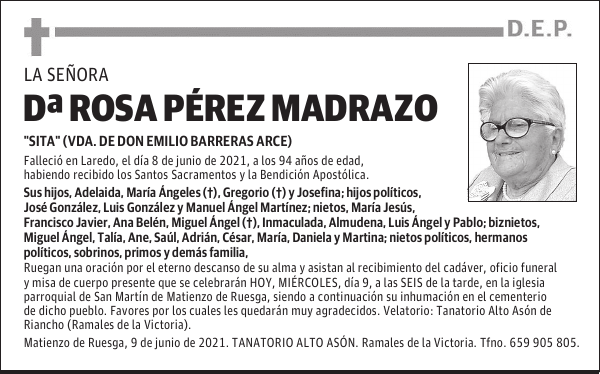DOÑA ROSA PÉREZ MADRAZO