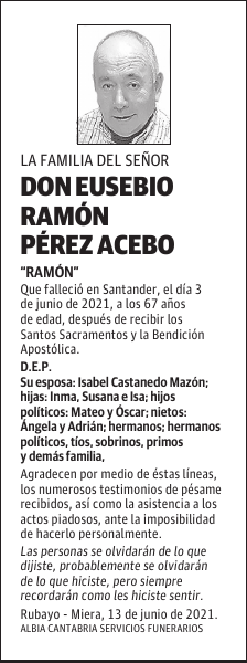 DON EUSEBIO RAMÓN PÉREZ ACEBO