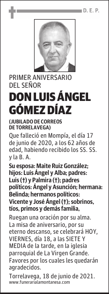 DON LUIS ÁNGEL GÓMEZ DÍAZ