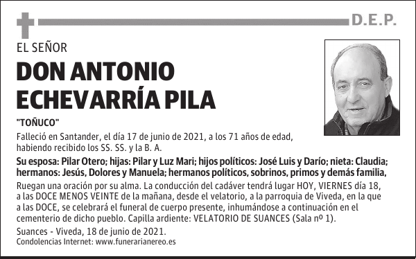 DON ANTONIO ECHEVARRÍA PILA
