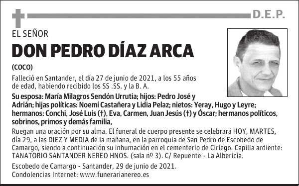 DON PEDRO DÍAZ ARCA