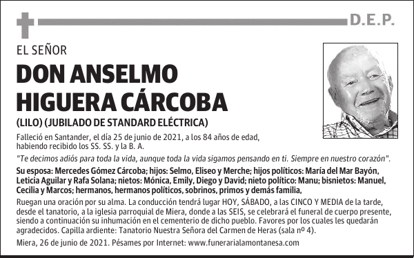 DON ANSELMO HIGUERA CÁRCOBA