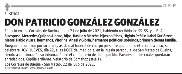 DON PATRICIO GONZÁLEZ GONZÁLEZ