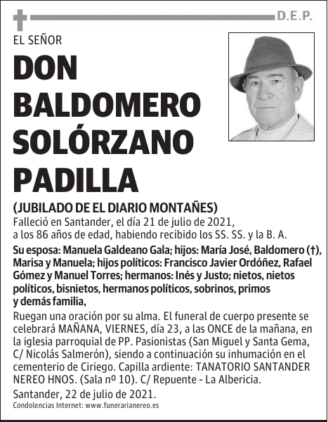 DON BALDOMERO SOLÓRZANO PADILLA