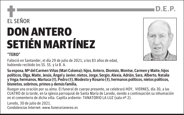 DON ANTERO SETIÉN MARTÍNEZ