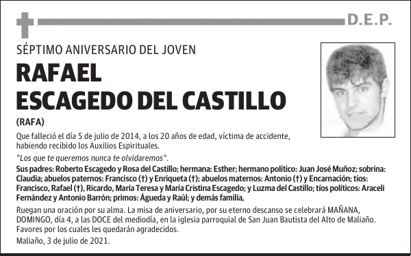 RAFAEL ESCAGEDO DEL CASTILLO