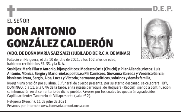DON ANTONIO GONZÁLEZ CALDERÓN