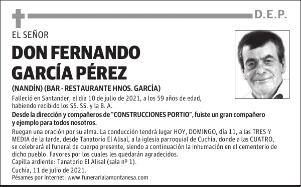 DON FERNANDO GARCÍA PÉREZ