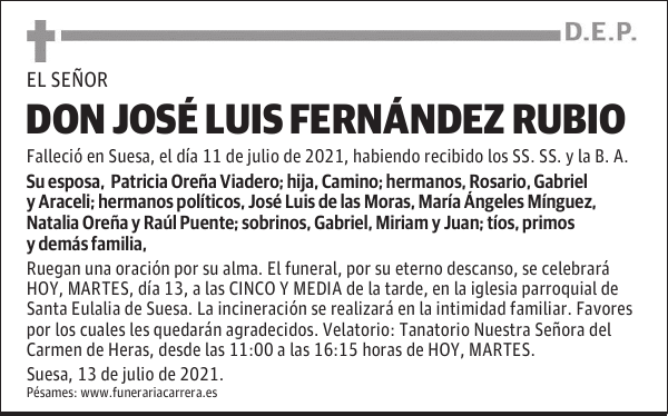 DON JOSÉ LUIS FERNÁNDEZ RUBIO