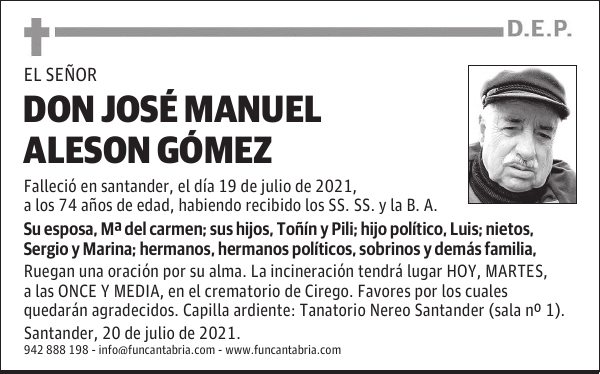 DON JOSÉ MANUEL ALESON GÓMEZ