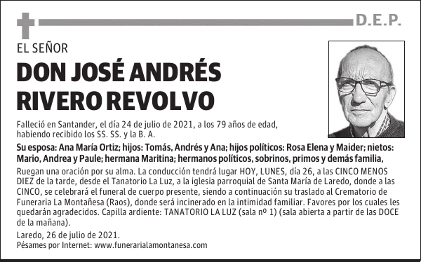 DON JOSÉ ANDRÉS RIVERO REVOLVO