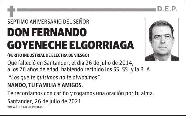 DON FERNANDO GOYENECHE ELGORRIAGA