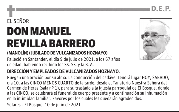 DON MANUEL REVILLA BARRERO