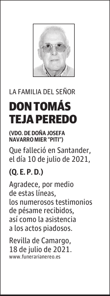 DON TOMÁS TEJA PEREDO