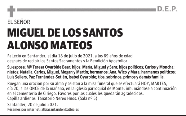 MIGUEL DE LOS SANTOS ALONSO MATEOS