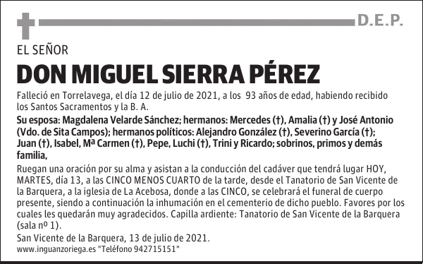 DON MIGUEL SIERRA PÉREZ
