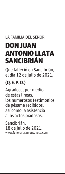 DON JUAN ANTONIO LLATA SANCIBRIÁN