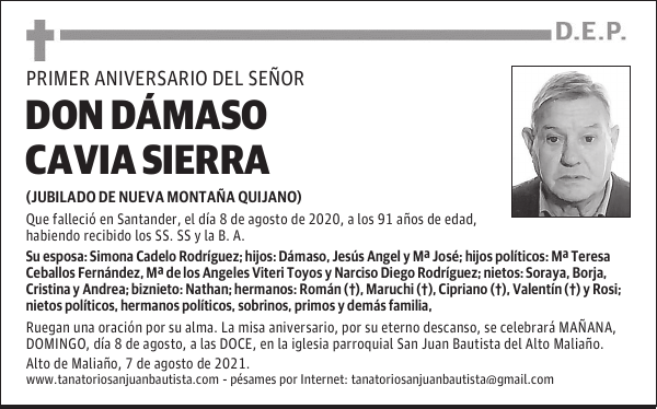 DON DÁMASO CAVIA SIERRA