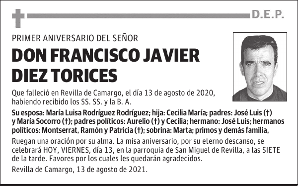 DON FRANCISCO JAVIER DIEZ TORICES