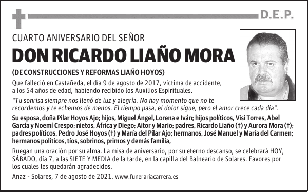DON RICARDO LIAÑO MORA