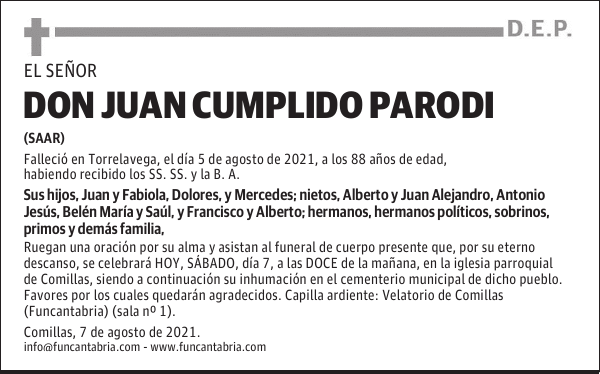 DON JUAN CUMPLIDO PARODI