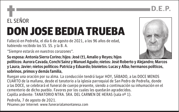 DON JOSE BEDIA TRUEBA