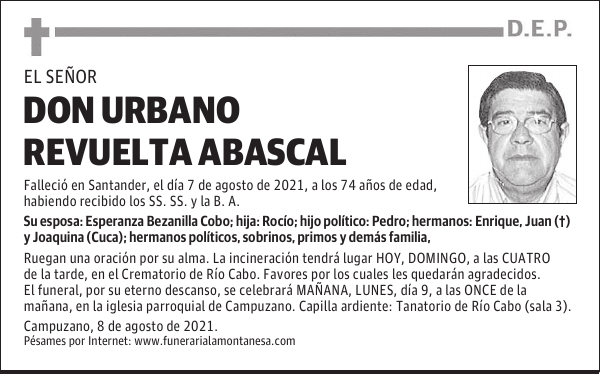DON URBANO REVUELTA ABASCAL