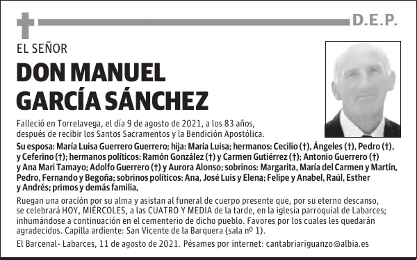 DON MANUEL GARCÍA SÁNCHEZ