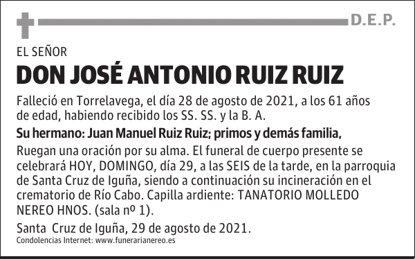 DON JOSÉ ANTONIO RUIZ RUIZ